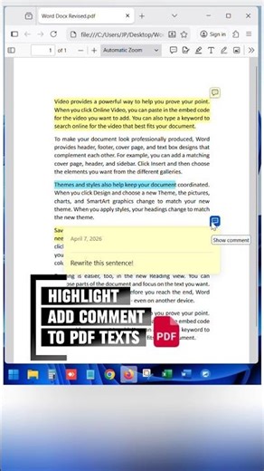 Highlight or Add Comment to PDF Texts | Draw or Write over PDF texts.