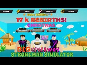 Today i will do my 17K rebirths in strongman simulator roblox