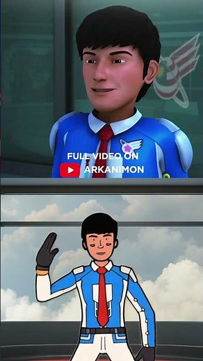 Upin Ipin DRF Squad Ultraman Ribut original vs fanmade cartoon #upinipin #cartoon