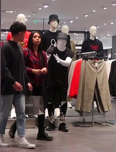 Mannequin scares 😂😂 (full video on my YouTube❤️)