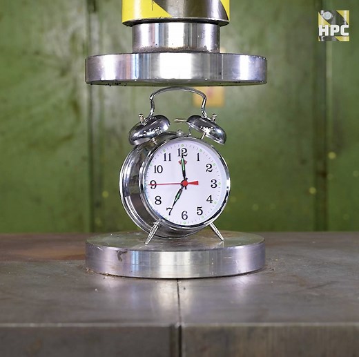 194K views · 1.1K reactions | Hydraulic Press vs. ALARM CLOCK | Hydraulic press channel | Facebook