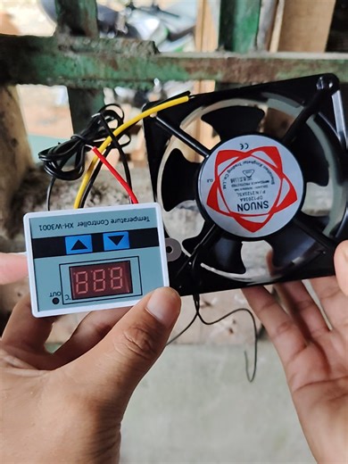 Digital Thermostat and Cooling Fan for Incubators