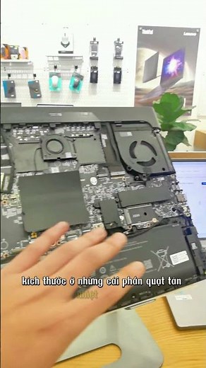 Alien laptop has 4 fans! Dell Alienware M16 #trungtranvn #shorts