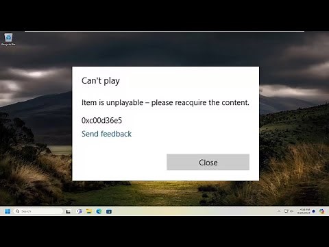 Fix Item Is Unplayable, 0xc00d36e5 Error in Windows 11/10 [Solution]