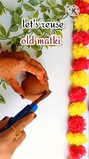 Reuse Matka ka jhatka.#3ksubscribe #3millionviews #handmade #love #reuse #like