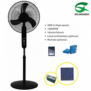 [Hot Item] 16inch 18inch Solar Stand Fan with 3 Speed Settings and USB Charging Port