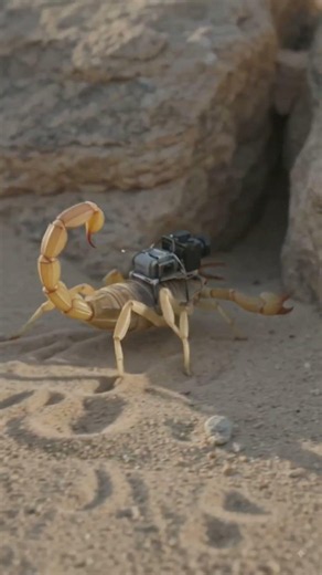 🦂📹 Tiny Camera on an Arizona Bark Scorpion! | Secret Desert World Revealed 😱🌵#shortsfeed #shortvideo