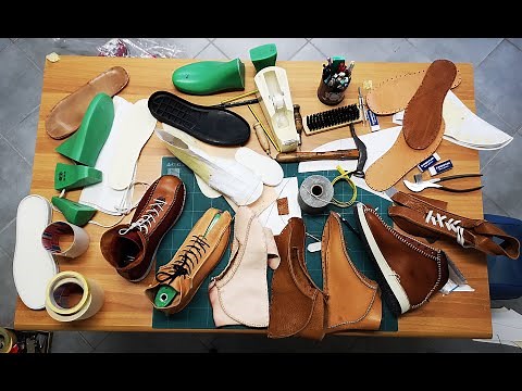 Création d'un projet chaussure fait main SANS machine. Étape 1 à 4. Le choix des formes