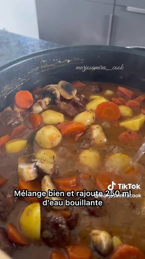 Recette facile de boeuf bourguignon mijoté
