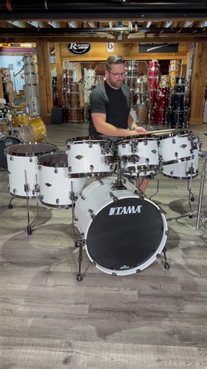 New EXCLUSIVE Tama Starclassic Walnut / Birch Drum Set - Piano White Gloss
