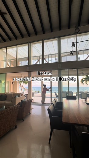 Hot take: a beautiful Airbnb can be the activity ✨ Open the panoramic doors. Step out to the infinity pool. Slip into the hot tub. Run down the path to your own private beach… and suddenly the “plans” do not feel quite as important 😍 This is exactly why I love a stay that does the heavy lifting. No overpacked itinerary. No rushing from one thing to the next. Just a gorgeous space that makes the whole trip feel special from the second you wake up. Because sometimes the best family vacation memor