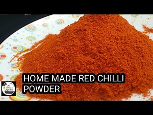 How to make red chilli powder recipe|Home made chili powder easy to make|azlina's kitchen|mangalore!