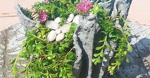 How to Make Cement Draped Planters