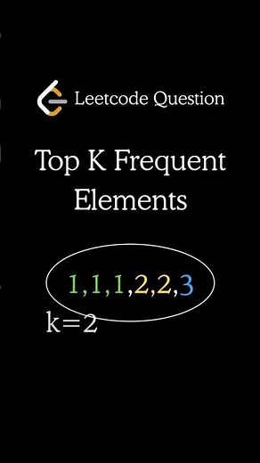 Top K Frequent Elements #leetcode #programmingtutorial #hashmap