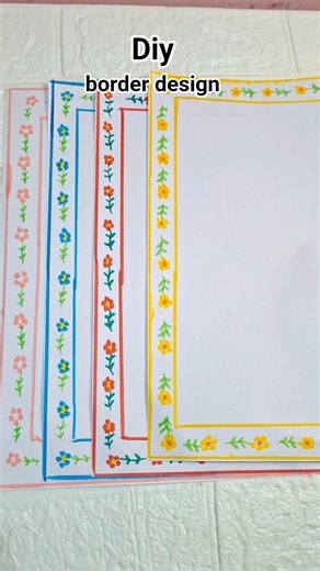 Diy border design for project # project #craft #A4 paper border design #paperdesigns #craftyhome