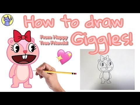 How to draw GIGGLES! / HAPPY TREE FRIENDS *step by step*