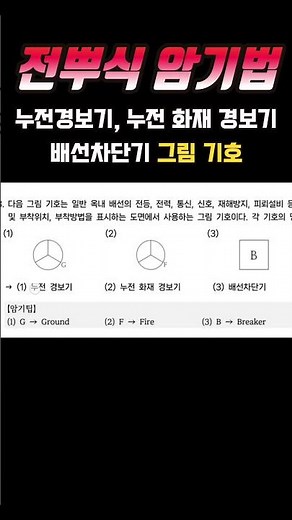 ⚡Jeonppu-style Memorization Method⚡ Ground Leakage Alarm, Ground Leakage Fire Alarm, Circuit Brea...