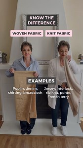 Woven Fabric VS Knit Fabric 💪 Follow for simple guides that take the confusion out of fabric selection for your sewing projects ✅ | Valerie Hayes - Dream Sewing Studio