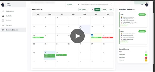 Student–Teacher Session Booking System with Zoho Calendar 🇮🇳 Built using Spring Boot + React Admin manages sessions • Teachers get personalized calendars Made in India Tech Integration 🚀 Next:… | Naveen Kumar