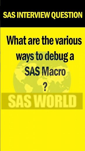 SAS Macro Interview Question #sasprogramming