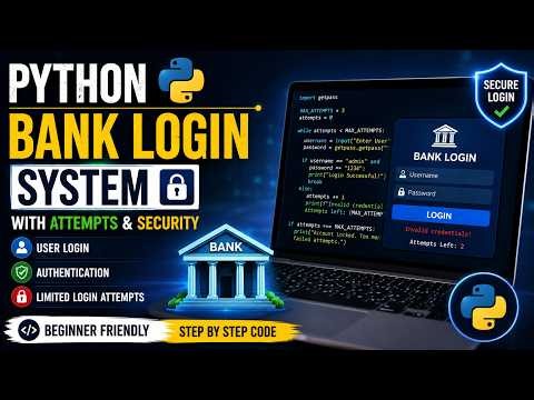 bank login system code in Python || python programming