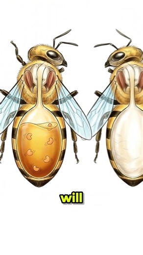 What Actually Happens Inside A Bee When It Makes Honey? #shorts #viral #honneybees #animals