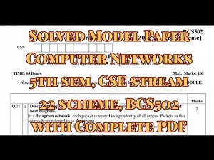 Computer Networks, solved model paper, 22 scheam, 5th sem, CSE/ISE/AIML, BCS502, with pdf