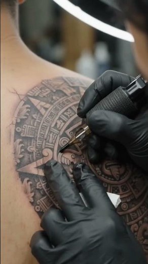 Mayan Calendar Tattoo Transformation | Ancient Stone Art on Skin.