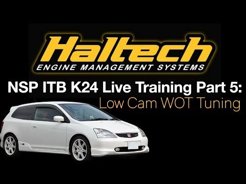 Haltech NSP ITB K24 Civic Live Training Part 5: Low Cam WOT Tuning | Evans Performance Academy