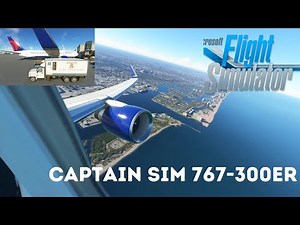 Captain Sim 767-300ER takeoff Fort Lauderdale MSFS2020