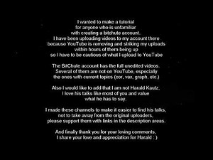 Channel Update, New Talks, and BitChute Tutorial