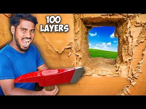 Escaping 100 Layers Cardboard Box, We're Trapped | Mad Brothers