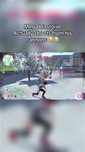 Mega Blastoise shoots from his cannons!! #pokemonlegendsza #pokemon #shorts