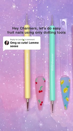 Easy Summer Fruit Nail Tutorial Using Dotting Tools