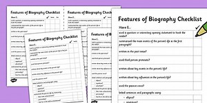 Writing a Biography Checklist