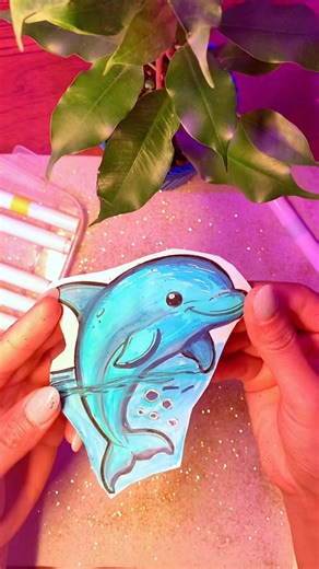 cute dolphin coloring page. #creativekids #drawing #art