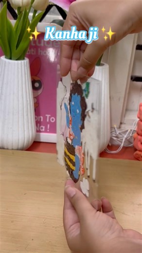 Kanha Ji glass Painting 😍✨🙏🏻 || #shorts #short #viral #glasspainting @CreativeAmour