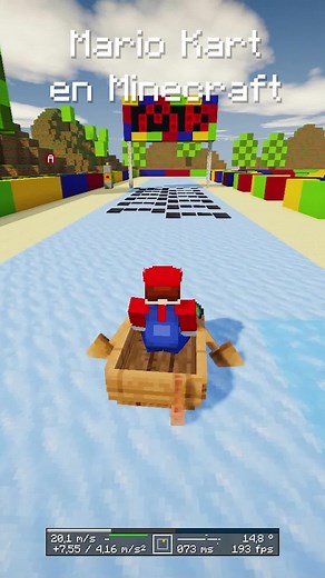 Mario Kart en Minecraft #minecraft #mariokart #drift