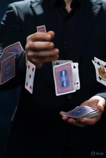A magician performing elegant card magic like Shin Lim, #magic #shin lim