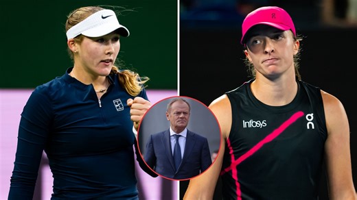 Russian Mirra Andreeva defeating Iga Swiatek in Indian Wells receives furious message from Poland's Prime Minister