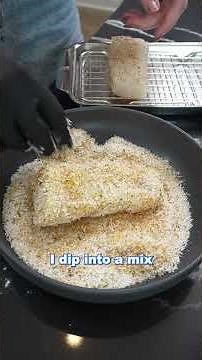How to make coconut crusted halibut 🐟 #halibut #seafood #recipe #cookingathome