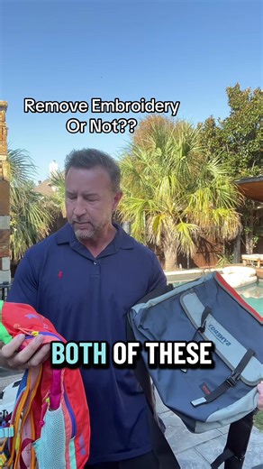 Removing Embroidery from Cotopaxi and Timbuk2 Bags