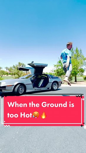 When the ground is too hot to walk on🥵☀️ #spyninjas #chadwildclay #levitating #delorean