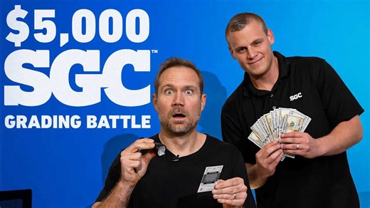 sports card investor: $5,000 card grading battle at sgc headquarters! baseball vs. basketball cards