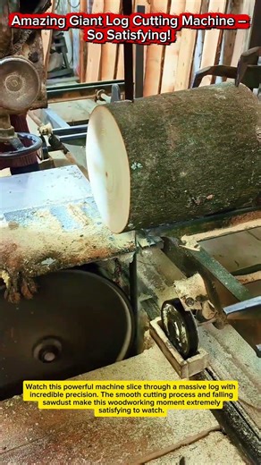 Amazing Giant Log Cutting Machine – So Satisfying! 🪵⚙️