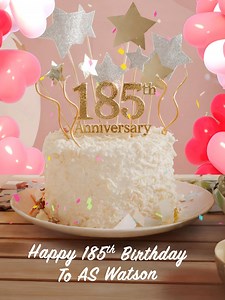 Happy 185th Birthday to AS Watson! On 19 January 1865, AS Watson was officially incorporated. Today, we stand together as one team to honour where it all began and celebrate our 185th Anniversary! Thank you to our colleagues, customers, business partners and communities for being part of our growth story — from 1841 to today, and beyond — as we continue to Grow As One. #ASWatson185 #GrowAsOne | AS Watson