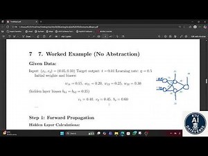 Backpropagation Example Solved | Step-by-Step Explanation | Module 3 Part 11 (KTU AMT305)