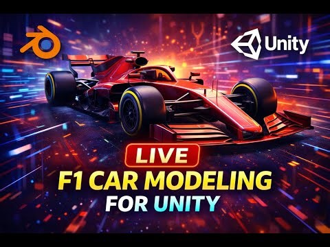 Live Modeling F1 Race Cars in Blender for Unity! #1
