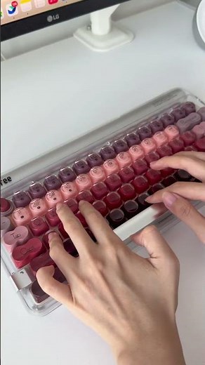 My NEW Desk Setup for Midterms! 📚 Lofree Lipstick Mechanical Keyboard ASMR