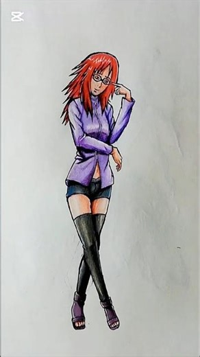 Stick to anime Karin Uzumaki speed drawing #anime #kyp #narutoshippudenedit #art